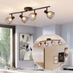 Picture of Kitchen Spot Lights Ceiling, Black Lounge Industrial Ceiling Lights-Adjustable SpotLights-Light Fittings Ceilings for Kitchen Living Room