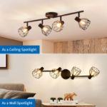 Picture of Kitchen Spot Lights Ceiling, Black Lounge Industrial Ceiling Lights-Adjustable SpotLights-Light Fittings Ceilings for Kitchen Living Room