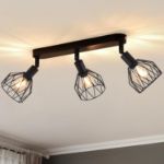 Picture of Kitchen Spot Lights Ceiling, Black Lounge Industrial Ceiling Lights-Adjustable SpotLights-Light Fittings Ceilings for Kitchen Living Room