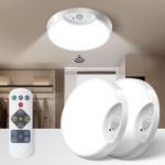 Picture of Rechargeable Motion Sensor Ceiling Light – 7.5" 400LM Battery Operated LED Light with Remote