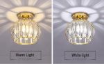 Picture of Luxury Crystal Chandelier Ceiling Light – Small Semi Flush Mount Light Fixture for Kitchen & Hallway