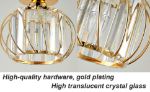 Picture of Luxury Crystal Chandelier Ceiling Light – Small Semi Flush Mount Light Fixture for Kitchen & Hallway