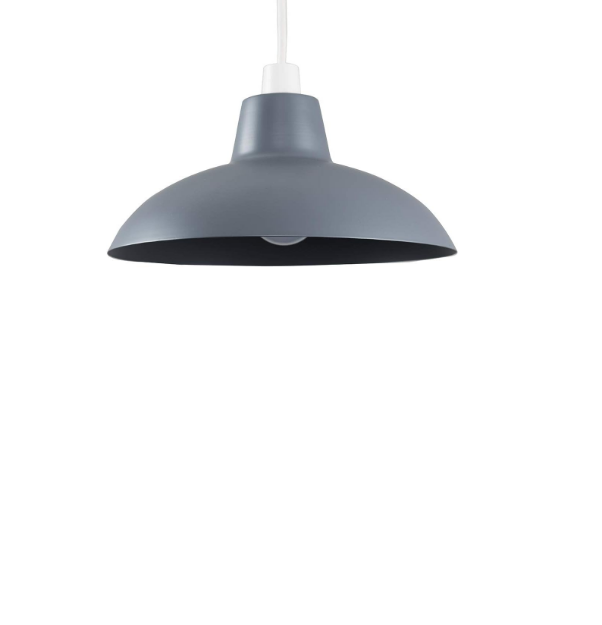 Picture of Retro Style Matt Black Metal Ceiling Light Shade – Industrial Pendant Light Fixture for Kitchen, Dining Room, Living Room –(3000K Warm White)Vintage Hanging Lamp