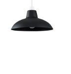 Picture of Retro Style Matt Black Metal Ceiling Light Shade – Industrial Pendant Light Fixture for Kitchen, Dining Room, Living Room –(3000K Warm White)Vintage Hanging Lamp