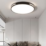 Picture of 27W LED Ceiling Light Dimmable, Black Ceiling Lamp with Switch Control, 40CM 3000K-6500K, Acrylic Modern Ceiling Light for Bedroom Living Room