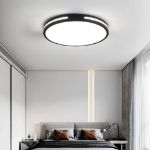 Picture of 27W LED Ceiling Light Dimmable, Black Ceiling Lamp with Switch Control, 40CM 3000K-6500K, Acrylic Modern Ceiling Light for Bedroom Living Room