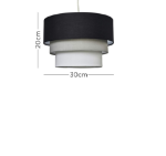 Picture of Round Modern 3 Tier Fabric Ceiling Pendant Light Shade – Stylish & Elegant Home Lighting