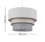 Picture of Round Modern 3 Tier Fabric Ceiling Pendant Light Shade – Stylish & Elegant Home Lighting