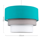 Picture of Round Modern 3 Tier Fabric Ceiling Pendant Light Shade – Stylish & Elegant Home Lighting