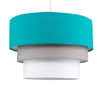 Picture of Round Modern 3 Tier Fabric Ceiling Pendant Light Shade – Stylish & Elegant Home Lighting