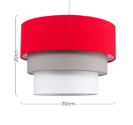 Picture of Round Modern 3 Tier Fabric Ceiling Pendant Light Shade – Stylish & Elegant Home Lighting