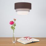 Picture of Round Modern 3 Tier Fabric Ceiling Pendant Light Shade – Stylish & Elegant Home Lighting