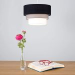 Picture of Round Modern 3 Tier Fabric Ceiling Pendant Light Shade – Stylish & Elegant Home Lighting