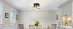 Picture of Modern Crystal Chandeliers Ceiling Light - 3-Light Black Semi Flush Mount Fixture for Living Room, Hallway, Bedroom & Kitchen