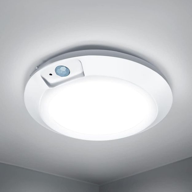 Picture of Motion Sensor Ceiling Light – 6.5” Wireless LED, Battery Powered, 210LM for Closet, Garage, Shed & Hallway