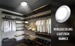 Picture of Motion Sensor Ceiling Light – 6.5” Wireless LED, Battery Powered, 210LM for Closet, Garage, Shed & Hallway