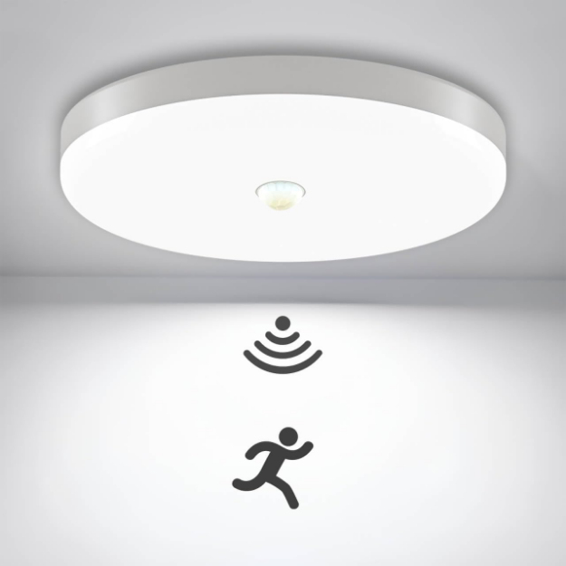 Picture of 48W Round LED Ceiling Panel Light, Modern Flush Mount Lamp for Bathroom, Kitchen & Living Room