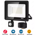 Picture of 50W LED Floodlight with PIR Motion Sensor, Outdoor Security Light for Garden & Driveway 