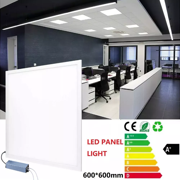 Picture of 600x600mm LED Panel Light, 48W Cool White 6500K Ultra-Slim Ceiling Panel