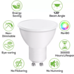 Picture of 10x LED GU10 Light Bulbs 7W Energy-Saving Spotlights | Warm, Cool & Daylight White 120° Beam Angle