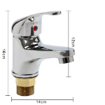 Picture of Modern Chrome Cloakroom Basin Mixer Tap – Mono Bathroom Sink Faucet with Fixings & Waste