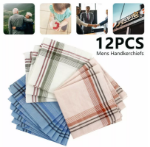 Picture of 12PCS Men’s Handkerchiefs – Classic Cotton Blend Gentlemen’s Hankies Gift Set