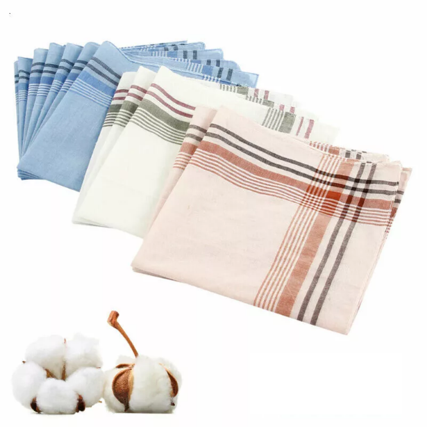 Picture of 12PCS Men’s Handkerchiefs – Classic Cotton Blend Gentlemen’s Hankies Gift Set