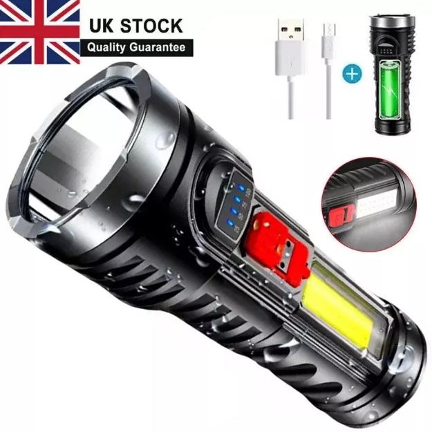 Picture of 400,000LM LED Super Bright Torch – High-Powered USB Rechargeable Flashlight for Camping & Outdoors