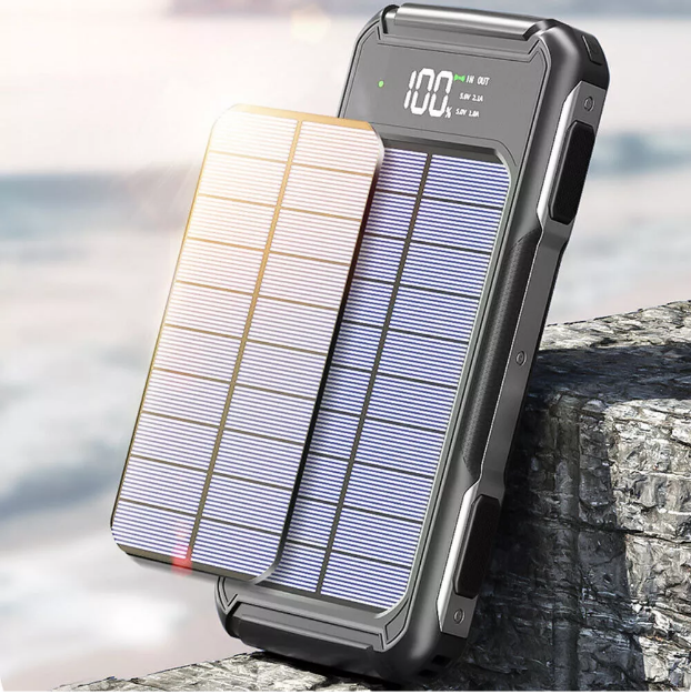 Picture of Solar Power Bank 20,000mAh – 4 USB Ports, Backup External Battery Charger for Cell Phones & Devices