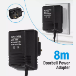 Picture of 8M Power Adapter Transformer Plug – 18V 500mA for Video Ring Doorbell & Smart Home Devices