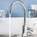 Picture of Modern Chrome Kitchen Sink Mixer Tap, Single Lever Swivel Spout Faucet