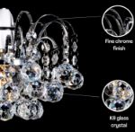 Picture of K9 Crystal Faceted Oriel Light Shade, Lamp Shade, Chandeliers Ceiling Light, Chrome Finish Pendant Light Shade for Living Room Bedroom Kitchen