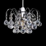 Picture of K9 Crystal Faceted Oriel Light Shade, Lamp Shade, Chandeliers Ceiling Light, Chrome Finish Pendant Light Shade for Living Room Bedroom Kitchen