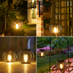 Picture of Outdoor Solar Lights for Garden – 2 Pack Hanging Lanterns with Upgraded Solar Panel, IP65 Waterproof, Perfect for Patio, Pathway & Backyard