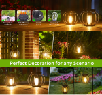 Picture of Outdoor Solar Lights for Garden – 2 Pack Hanging Lanterns with Upgraded Solar Panel, IP65 Waterproof, Perfect for Patio, Pathway & Backyard