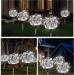 Picture of Solar Garden Lights Outdoor – 4 Pack 480 LED Firework Path Lights, Solar-Powered Starburst Fairy Lights, Waterproof, 8 Modes & Remote for Patio, Yard, and Party Decor