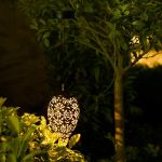 Picture of Solar Lantern Light Outdoor – Hanging Garden Lights, Metal Lamp for Patio, Yard, Porch, Lawn, and Courtyard Decor