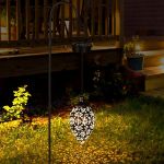 Picture of Solar Lantern Light Outdoor – Hanging Garden Lights, Metal Lamp for Patio, Yard, Porch, Lawn, and Courtyard Decor