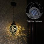 Picture of Solar Lantern Light Outdoor – Hanging Garden Lights, Metal Lamp for Patio, Yard, Porch, Lawn, and Courtyard Decor