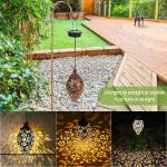 Picture of Solar Lantern Light Outdoor – Hanging Garden Lights, Metal Lamp for Patio, Yard, Porch, Lawn, and Courtyard Decor