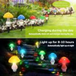 Picture of Outdoor Solar Garden Lights – 8 Pack 50 LED Mushroom Lights, 23ft Waterproof, Multicolor Fairy String for Yard, Patio, and Landscape Decor