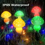 Picture of Outdoor Solar Garden Lights – 8 Pack 50 LED Mushroom Lights, 23ft Waterproof, Multicolor Fairy String for Yard, Patio, and Landscape Decor