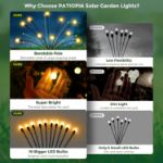 Picture of Solar Garden Lights – 60 LED Firefly Outdoor Lights, Swaying in the Wind, Waterproof for Yard, Patio, and Pathway Decor