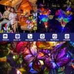 Picture of Butterfly Solar Lights Outdoor – 2 Pack 34 LED Color-Changing Garden Lights, Waterproof for Patio, Yard, and Pathway Decor