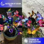 Picture of Butterfly Solar Lights Outdoor – 2 Pack 34 LED Color-Changing Garden Lights, Waterproof for Patio, Yard, and Pathway Decor