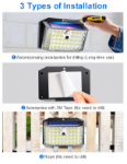 Picture of Solar Security Lights Outdoor – 246 LED, 270° Wide-Angle, Motion Sensor, IP65 Waterproof, 3 Lighting Modes – Perfect for Yard & Fence