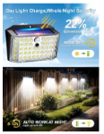 Picture of Solar Security Lights Outdoor – 246 LED, 270° Wide-Angle, Motion Sensor, IP65 Waterproof, 3 Lighting Modes – Perfect for Yard & Fence