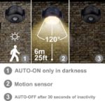 Picture of Battery-Powered Motion Sensor Spotlight – Wireless Outdoor Floodlight, Waterproof & Rotatable for Front Door, Driveway & Hallway