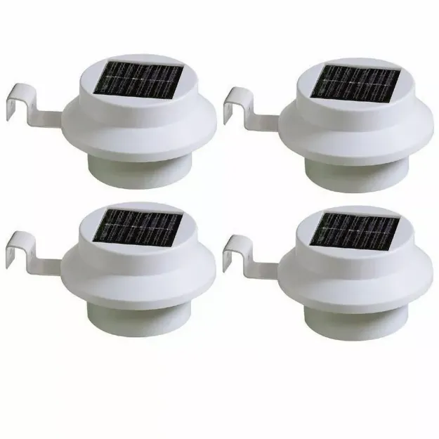 Picture of Weatherproof LED Solar Gutter Lights – Energy-Efficient Wall-Mounted Outdoor Lighting for Garden, Fence & Pathways