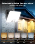 Picture of Outdoor Motion Sensor Security Lights, 24W LED PIR Floodlight, 3000K-6500K, Waterproof Garden Garage Yard Spotlight